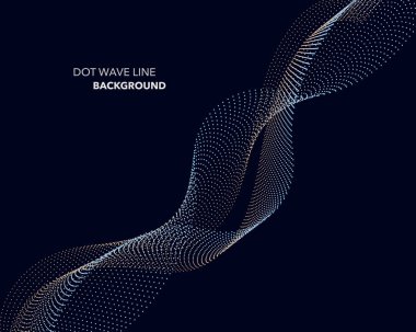 Zarif soyut vektör dalga çizgisi fütüristik biçim arkaplan şablonu