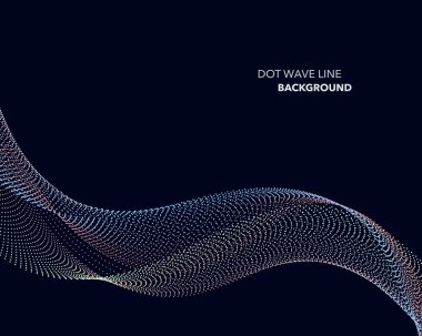 Zarif soyut vektör dalga çizgisi fütüristik biçim arkaplan şablonu