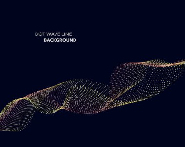 Zarif soyut vektör dalga çizgisi fütüristik biçim arkaplan şablonu