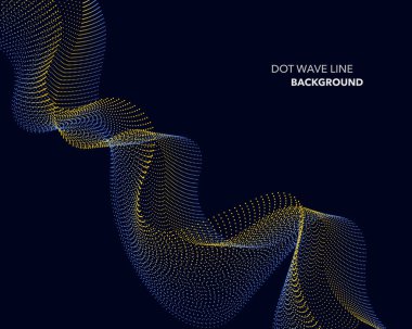 Zarif soyut vektör dalga çizgisi fütüristik biçim arkaplan şablonu