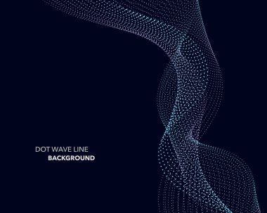 Zarif soyut vektör dalga çizgisi fütüristik biçim arkaplan şablonu