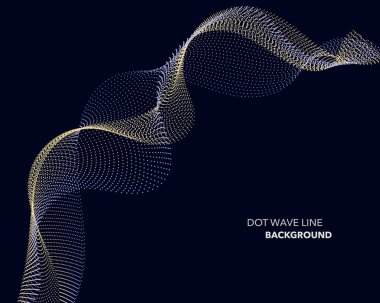 Zarif soyut vektör dalga çizgisi fütüristik biçim arkaplan şablonu