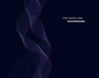 Zarif soyut vektör dalga çizgisi fütüristik biçim arkaplan şablonu