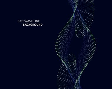 Zarif soyut vektör dalga çizgisi fütüristik biçim arkaplan şablonu