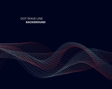 Zarif soyut vektör dalga çizgisi fütüristik biçim arkaplan şablonu