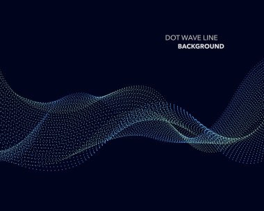 Zarif soyut vektör dalga çizgisi fütüristik biçim arkaplan şablonu