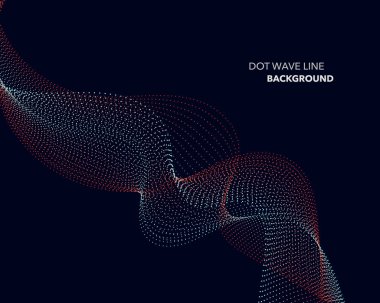 Zarif soyut vektör dalga çizgisi fütüristik biçim arkaplan şablonu