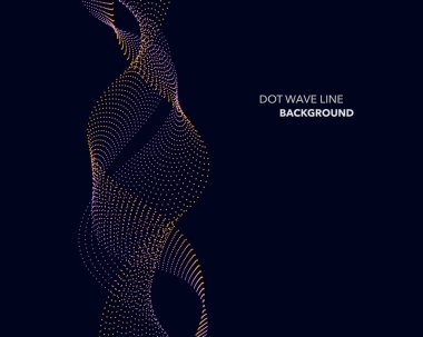 Zarif soyut vektör dalga çizgisi fütüristik biçim arkaplan şablonu