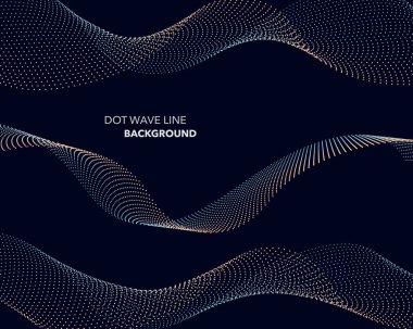 Zarif soyut vektör dalga çizgisi fütüristik biçim arkaplan şablonu