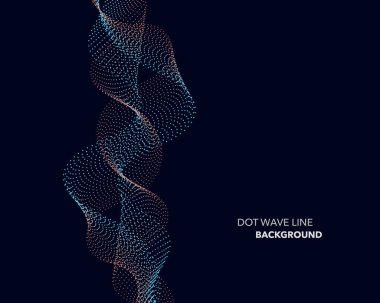 Zarif soyut vektör dalga çizgisi fütüristik biçim arkaplan şablonu