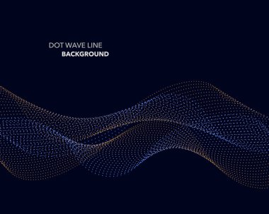 Zarif soyut vektör dalga çizgisi fütüristik biçim arkaplan şablonu