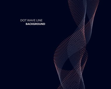 Zarif soyut vektör dalga çizgisi fütüristik biçim arkaplan şablonu