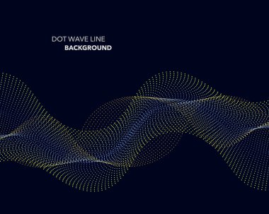 Zarif soyut vektör dalga çizgisi fütüristik biçim arkaplan şablonu