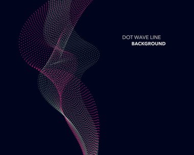 Zarif soyut vektör dalga çizgisi fütüristik biçim arkaplan şablonu