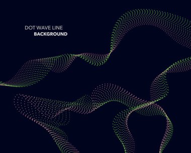 Zarif soyut vektör dalga çizgisi fütüristik biçim arkaplan şablonu