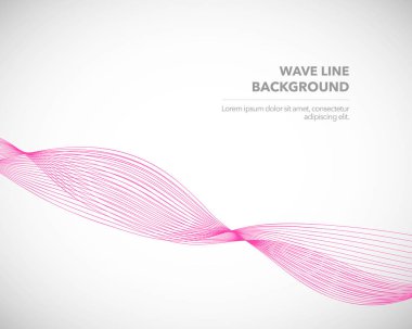 Zarif soyut vektör dalga çizgisi fütüristik biçim arkaplan şablonu