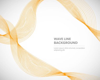 Zarif soyut vektör dalga çizgisi fütüristik biçim arkaplan şablonu