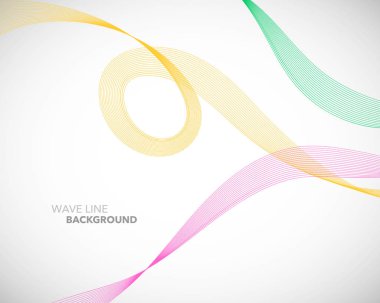 Zarif soyut vektör dalga çizgisi fütüristik biçim arkaplan şablonu