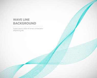 Zarif soyut vektör dalga çizgisi fütüristik biçim arkaplan şablonu