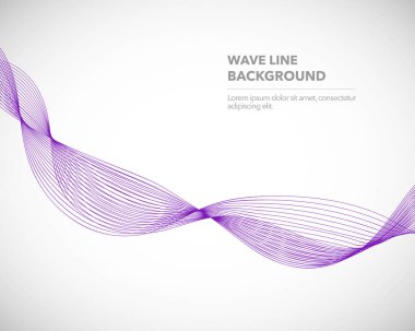 Zarif soyut vektör dalga çizgisi fütüristik biçim arkaplan şablonu