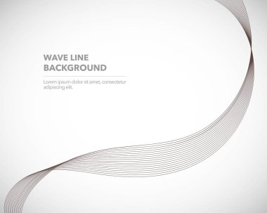 Zarif soyut vektör dalga çizgisi fütüristik biçim arkaplan şablonu