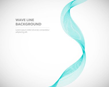 Zarif soyut vektör dalga çizgisi fütüristik biçim arkaplan şablonu