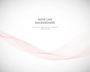 Zarif soyut vektör dalga çizgisi fütüristik biçim arkaplan şablonu