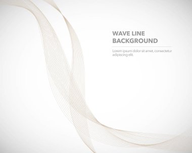 Zarif soyut vektör dalga çizgisi fütüristik biçim arkaplan şablonu