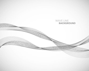 Zarif soyut vektör dalga çizgisi fütüristik biçim arkaplan şablonu