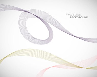 Zarif soyut vektör dalga çizgisi fütüristik biçim arkaplan şablonu