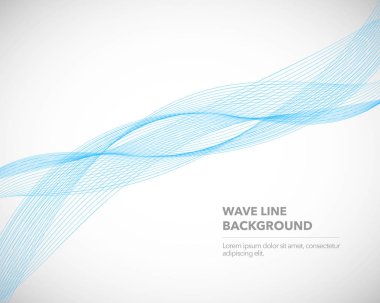 Zarif soyut vektör dalga çizgisi fütüristik biçim arkaplan şablonu