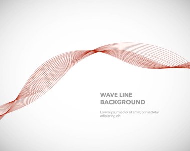 Zarif soyut vektör dalga çizgisi fütüristik biçim arkaplan şablonu