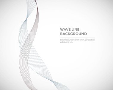 Zarif soyut vektör dalga çizgisi fütüristik biçim arkaplan şablonu