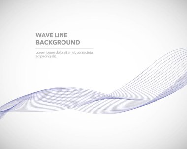 Zarif soyut vektör dalga çizgisi fütüristik biçim arkaplan şablonu