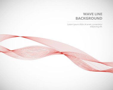 Zarif soyut vektör dalga çizgisi fütüristik biçim arkaplan şablonu