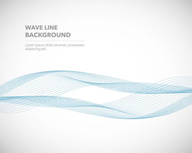 Zarif soyut vektör dalga çizgisi fütüristik biçim arkaplan şablonu