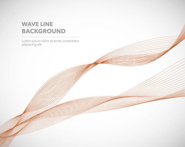 Zarif soyut vektör dalga çizgisi fütüristik biçim arkaplan şablonu