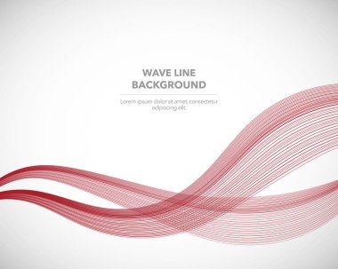 Zarif soyut vektör dalga çizgisi fütüristik biçim arkaplan şablonu