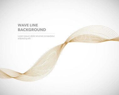 Zarif soyut vektör dalga çizgisi fütüristik biçim arkaplan şablonu
