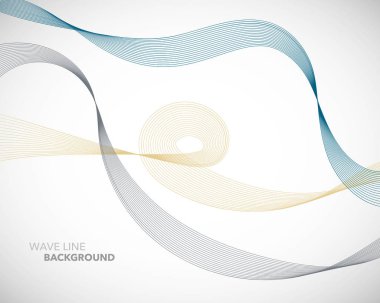 Zarif soyut vektör dalga çizgisi fütüristik biçim arkaplan şablonu