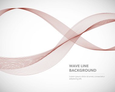 Zarif soyut vektör dalga çizgisi fütüristik biçim arkaplan şablonu