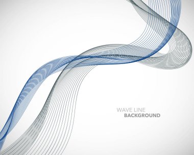 Zarif soyut vektör dalga çizgisi fütüristik biçim arkaplan şablonu