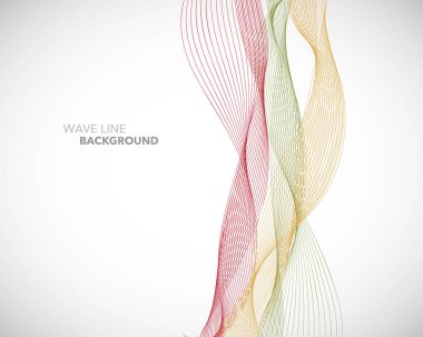 Zarif soyut vektör dalga çizgisi fütüristik biçim arkaplan şablonu