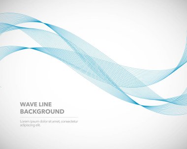 Zarif soyut vektör dalga çizgisi fütüristik biçim arkaplan şablonu