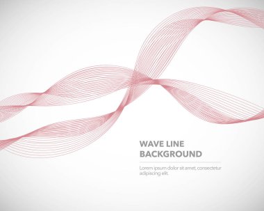 Zarif soyut vektör dalga çizgisi fütüristik biçim arkaplan şablonu