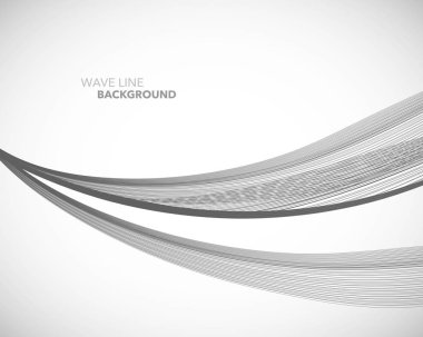 Zarif soyut vektör dalga çizgisi fütüristik biçim arkaplan şablonu