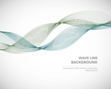 Zarif soyut vektör dalga çizgisi fütüristik biçim arkaplan şablonu