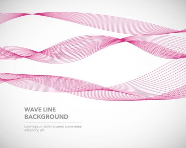 Zarif soyut vektör dalga çizgisi fütüristik biçim arkaplan şablonu