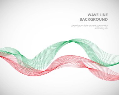 Zarif soyut vektör dalga çizgisi fütüristik biçim arkaplan şablonu