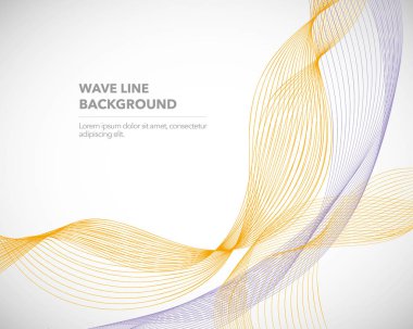 Zarif soyut vektör dalga çizgisi fütüristik biçim arkaplan şablonu